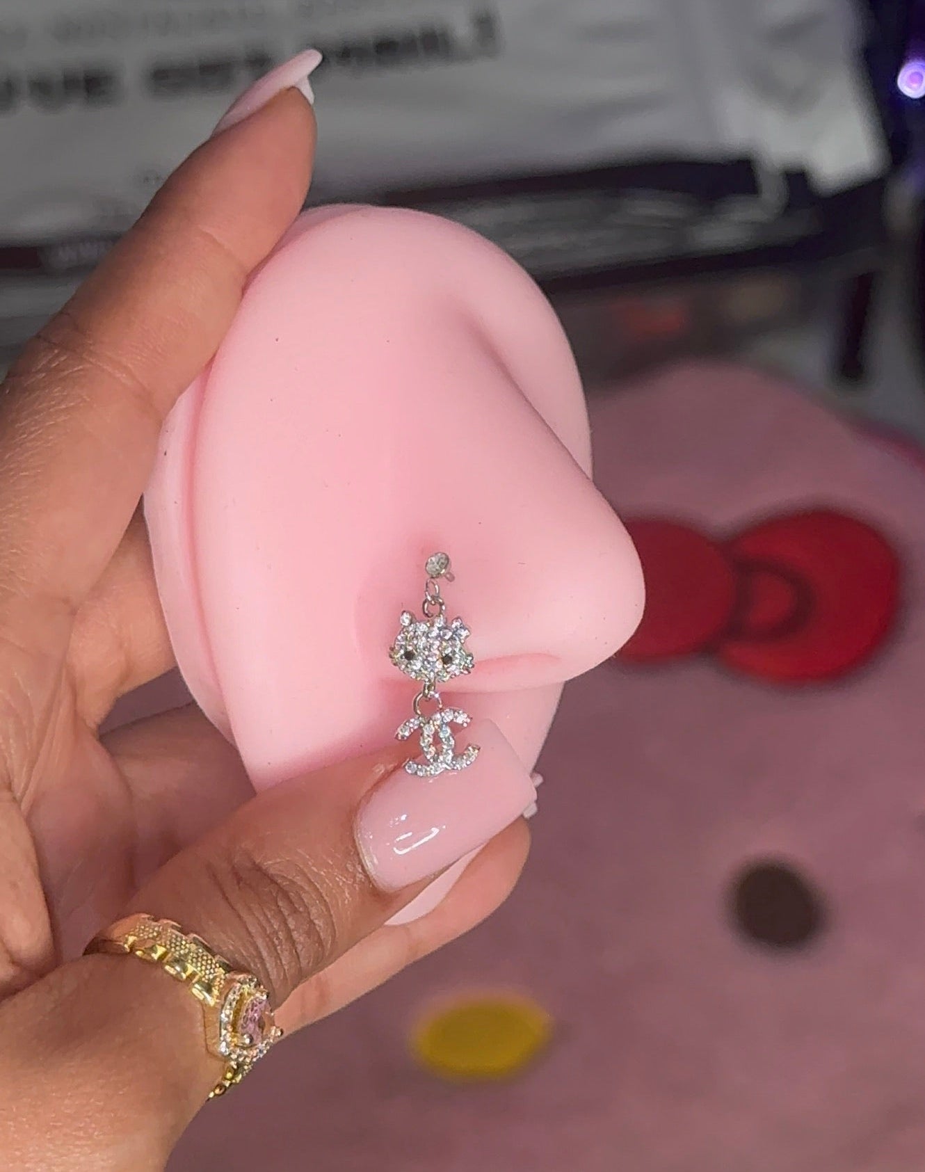 HK Face CC Nose Stud
