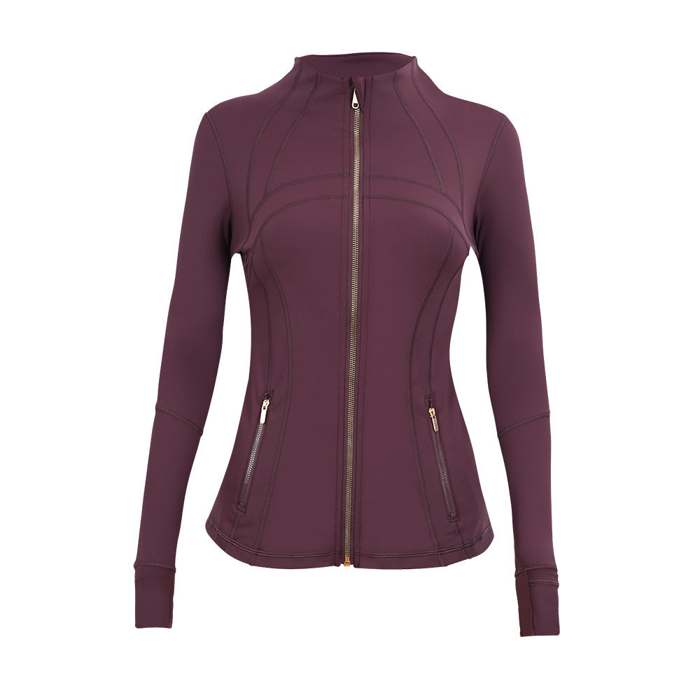 Lululemon Full Zip Define Leggings Set - Plum Gold Zipper