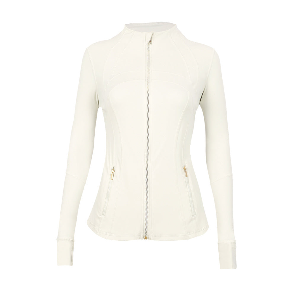 Lululemon Full Zip Define Leggings Set - Light Ivory Gold Zipper