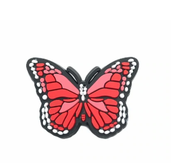 Big Red Butterfly Croc Klip