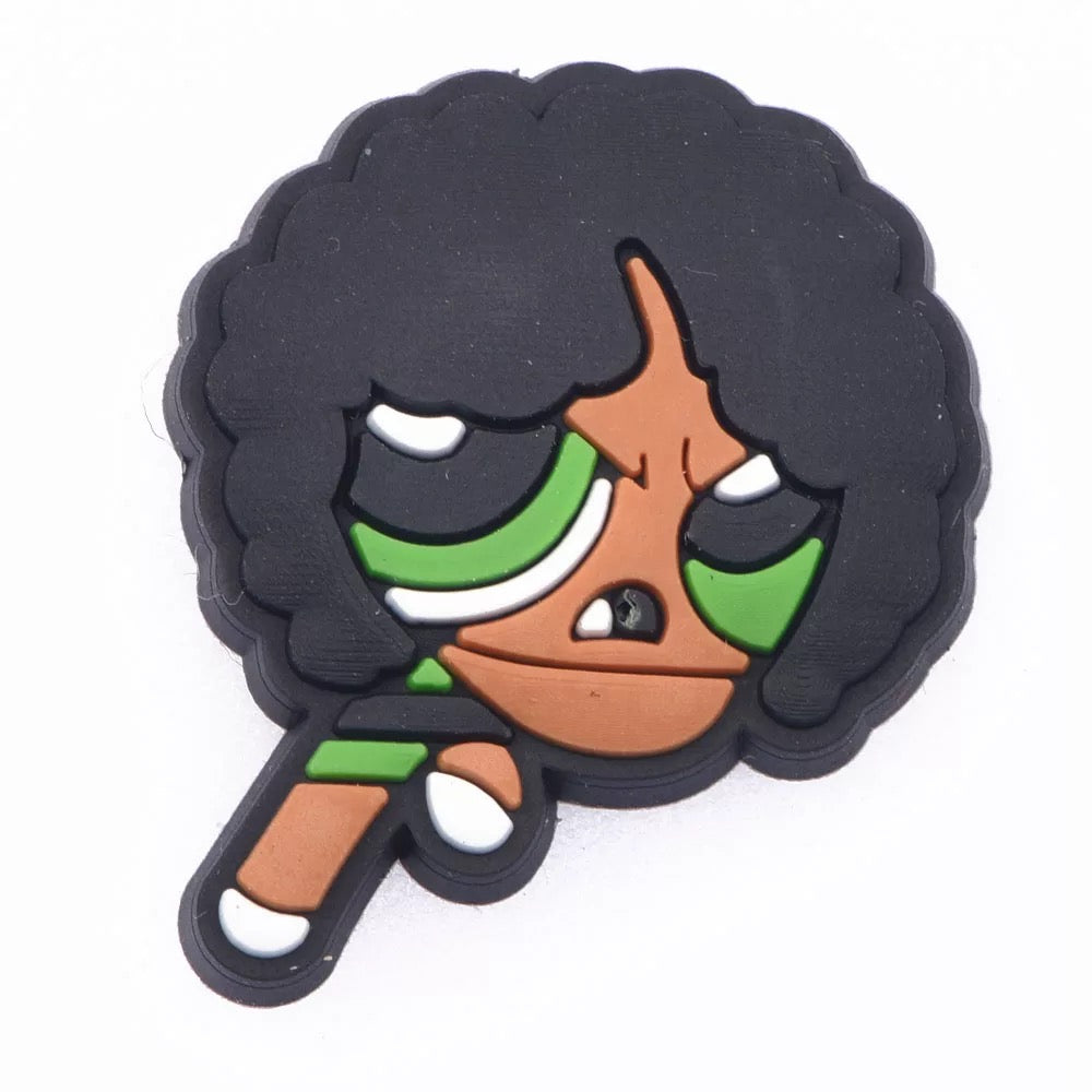 Afro Power Puff Girls Croc Klip