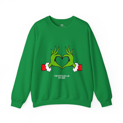 Grinch Heart Unisex Crewneck Sweatshirt