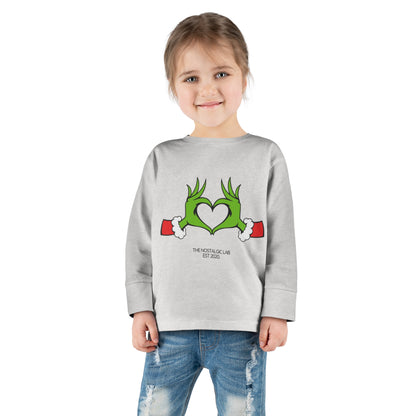 Grinch Heart Toddler Long Sleeve Tee