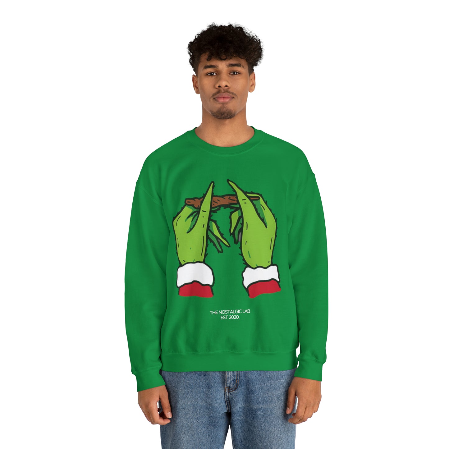 Grinch Roll Up Unisex Crewneck Sweatshirt