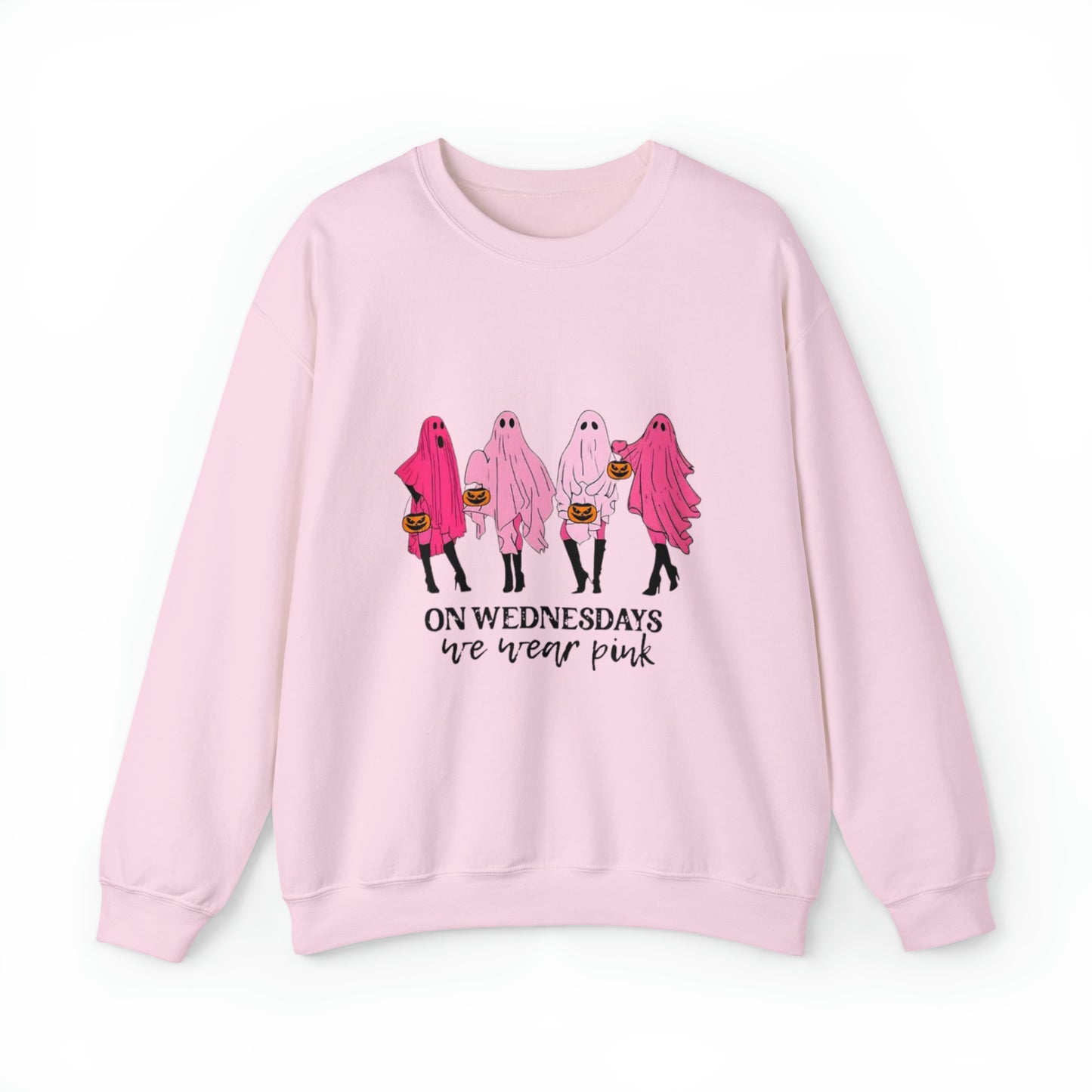 Unisex On Wednesdays We Wear Pink Crewneck Sweatshirt