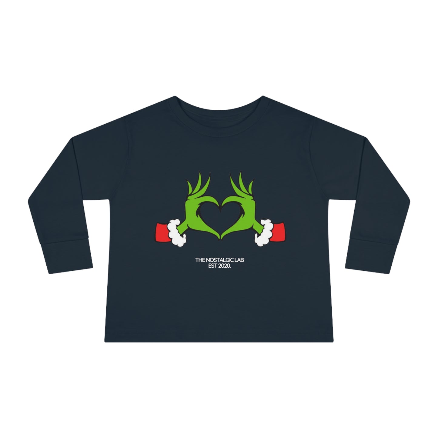 Grinch Heart Toddler Long Sleeve Tee