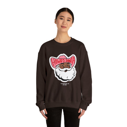 Howdy Santa Dark Chocolate Unisex Crewneck Sweatshirt