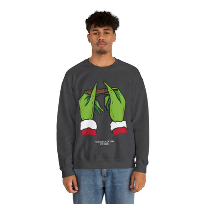 Grinch Roll Up Unisex Crewneck Sweatshirt