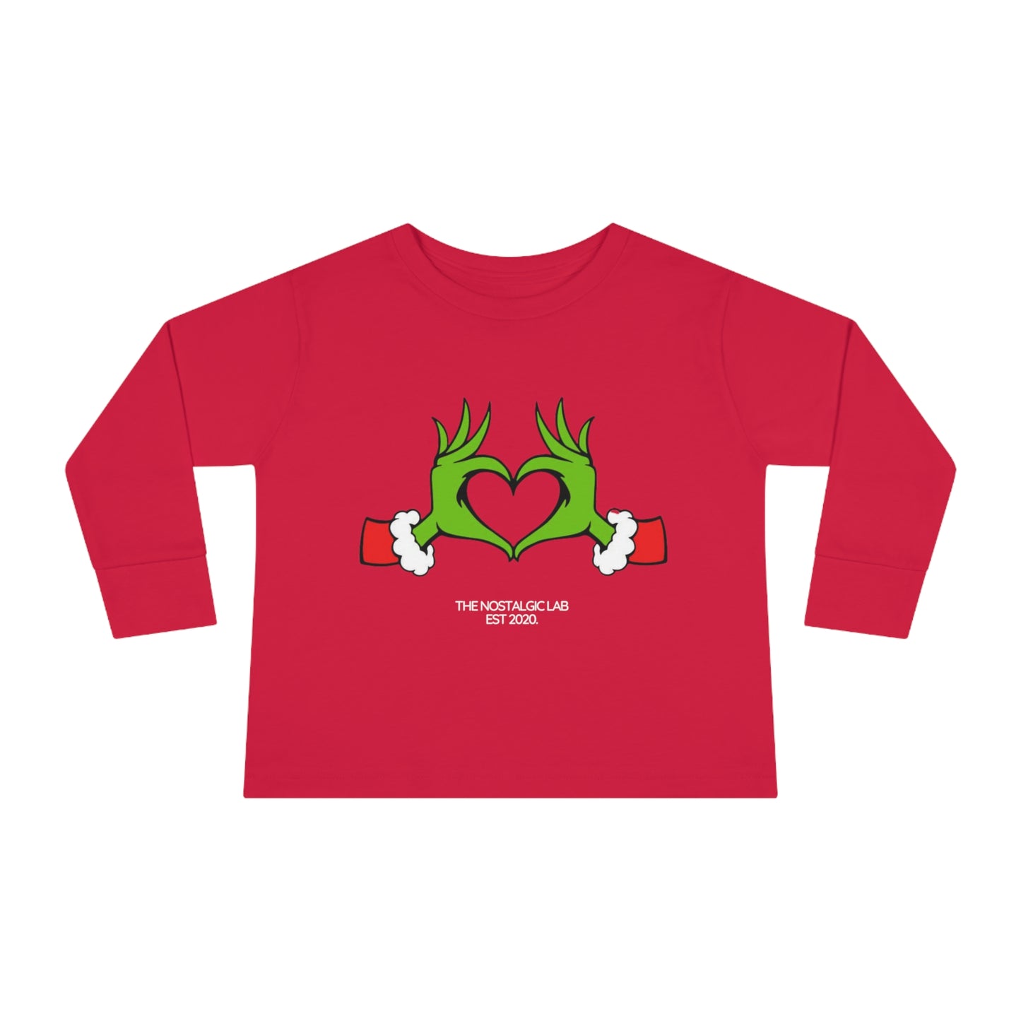 Grinch Heart Toddler Long Sleeve Tee