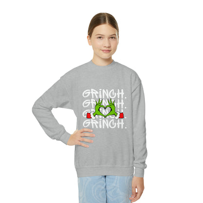 Grinch Heart Youth Crewneck Sweatshirt