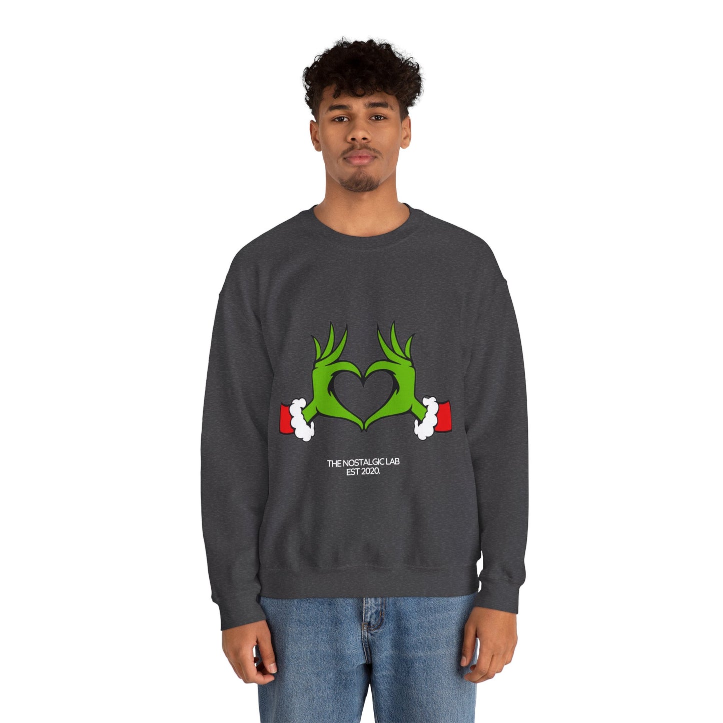 Grinch Heart Unisex Crewneck Sweatshirt