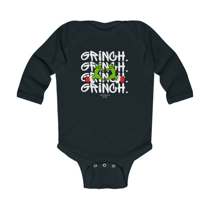 Grinch Heart Infant Long Sleeve Bodysuit