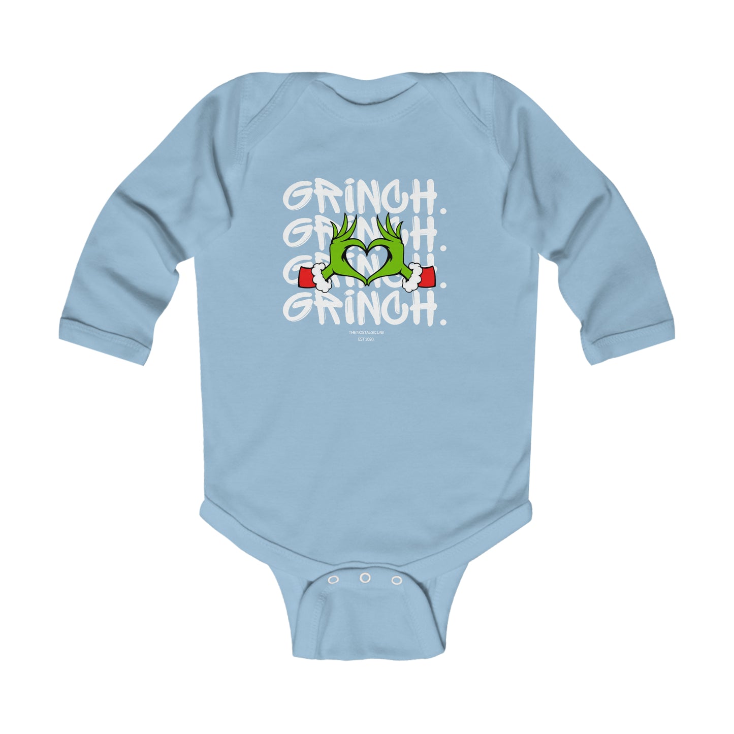 Grinch Heart Infant Long Sleeve Bodysuit