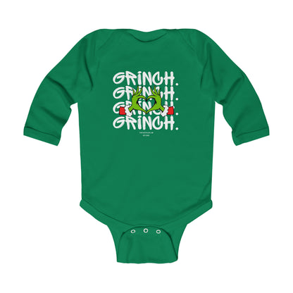 Grinch Heart Infant Long Sleeve Bodysuit