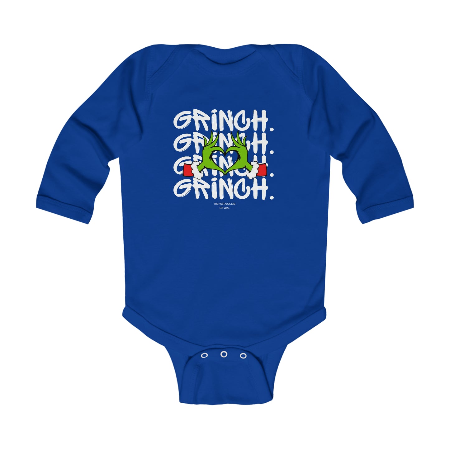 Grinch Heart Infant Long Sleeve Bodysuit