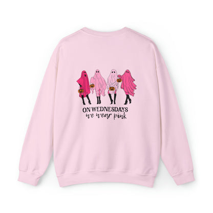 Unisex On Wednesdays We Wear Pink Crewneck Sweatshirt