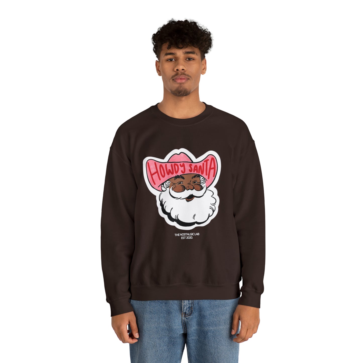 Howdy Santa Dark Chocolate Unisex Crewneck Sweatshirt