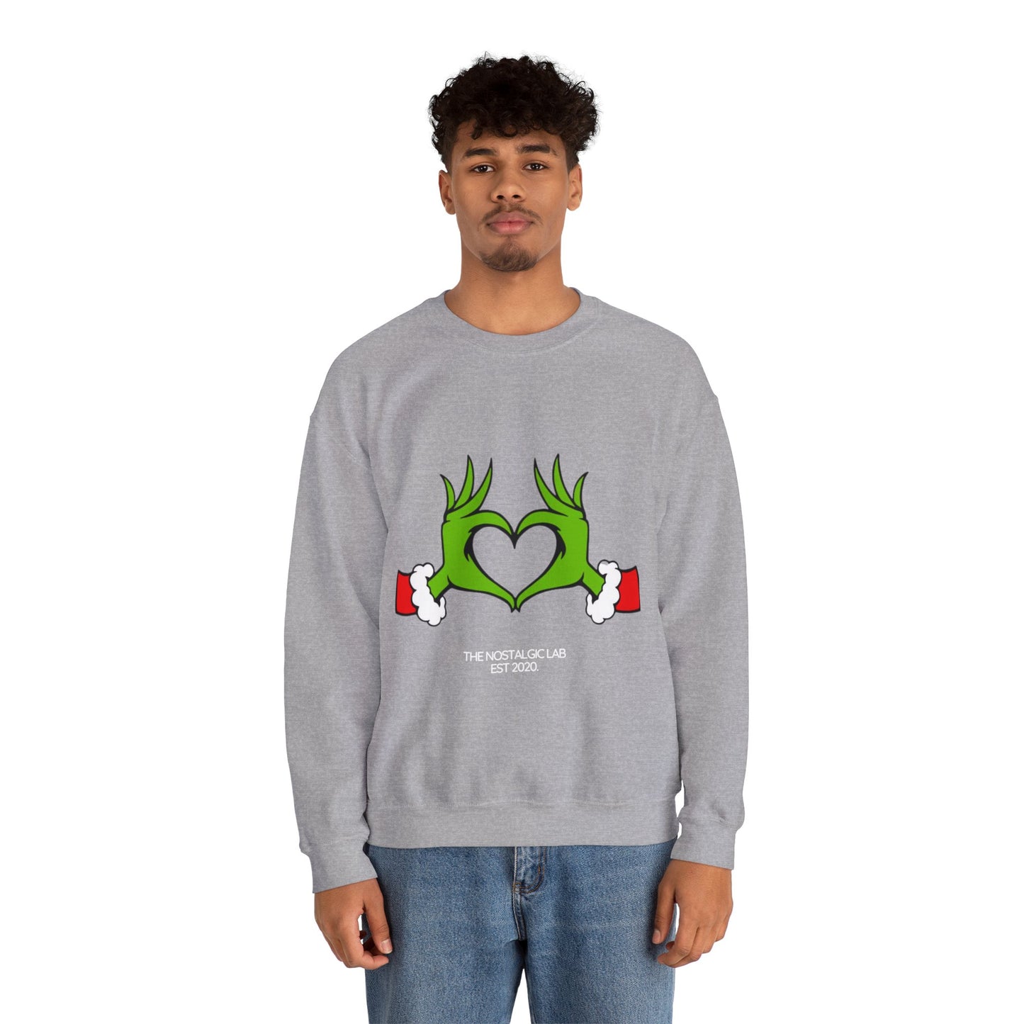 Grinch Heart Unisex Crewneck Sweatshirt