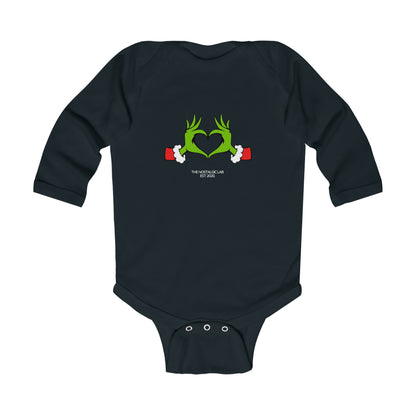 Grinch Heart Infant Long Sleeve Bodysuit