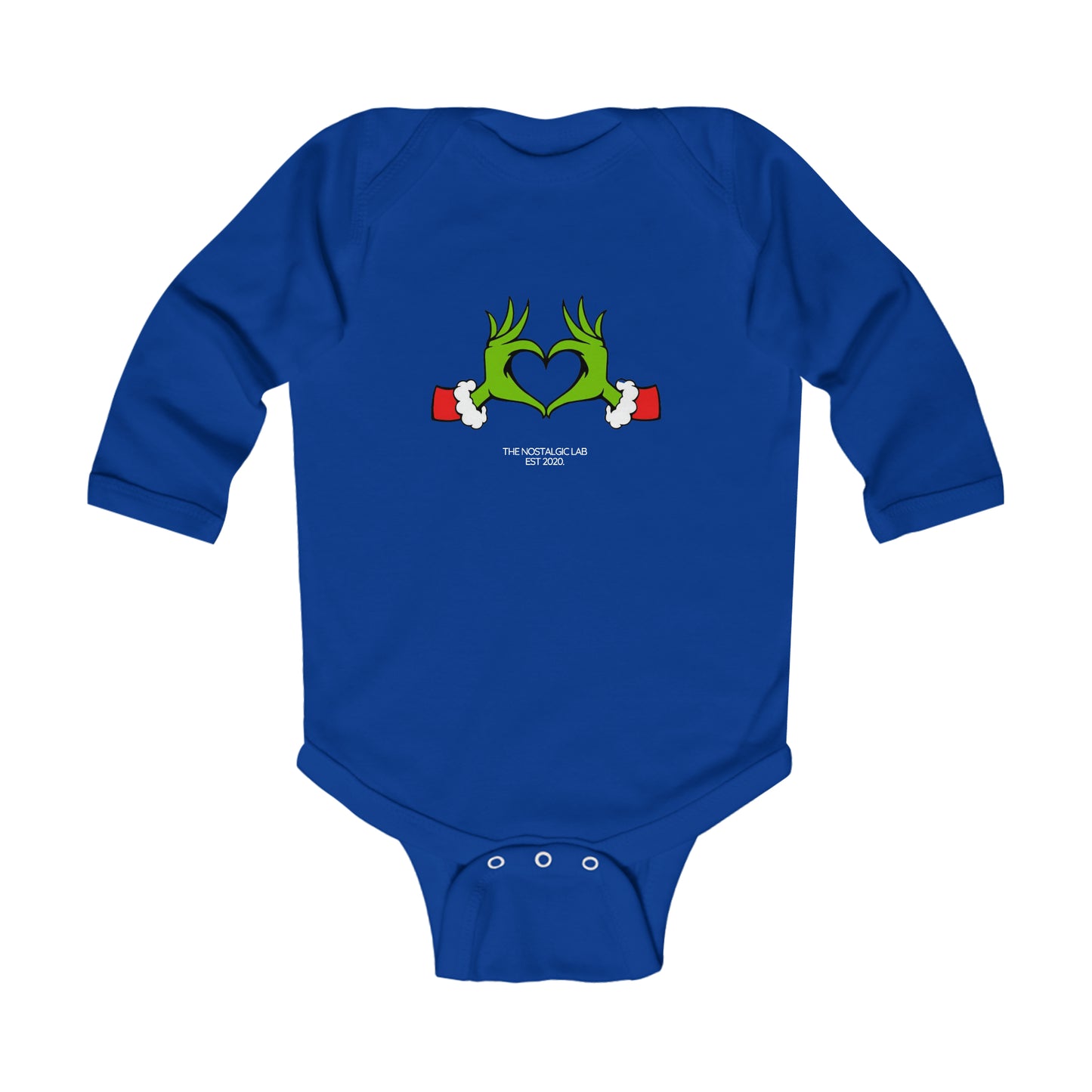 Grinch Heart Infant Long Sleeve Bodysuit