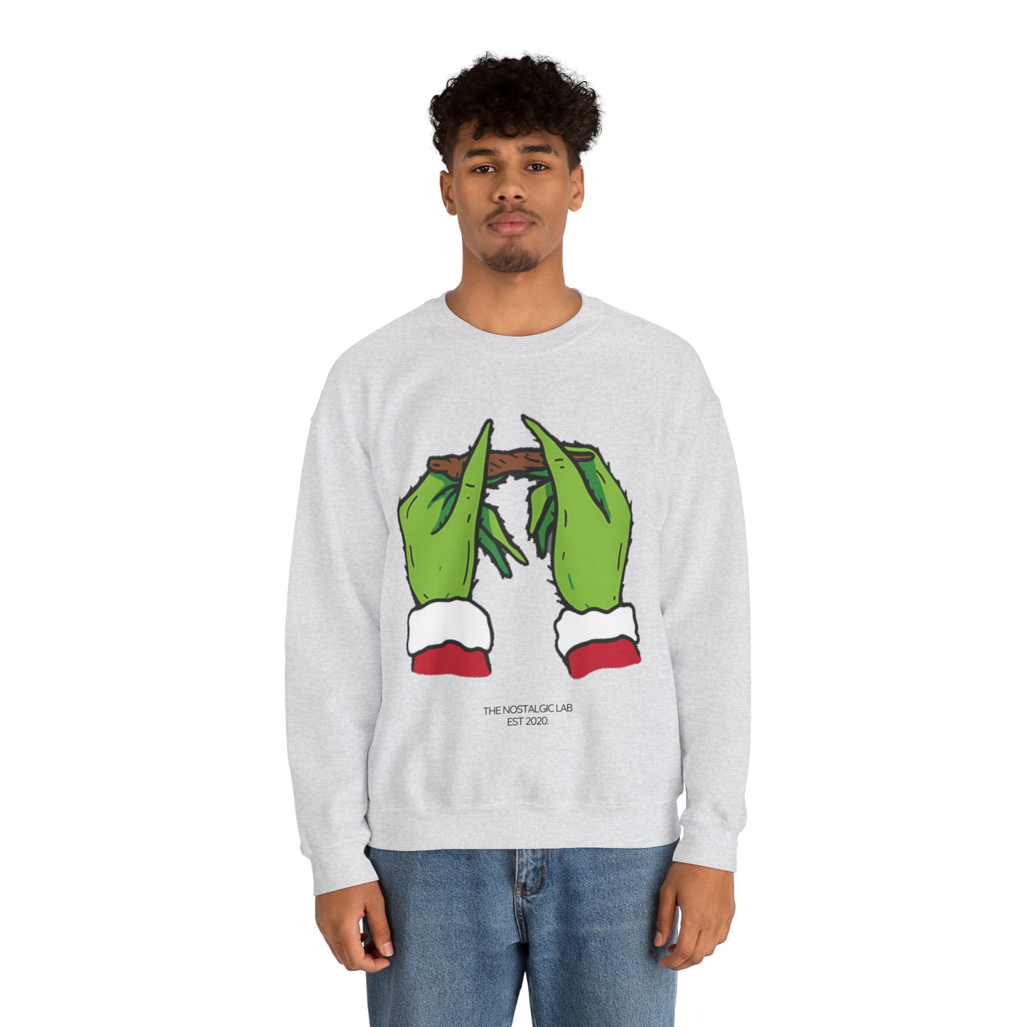 Grinch Roll Up Unisex Crewneck Sweatshirt
