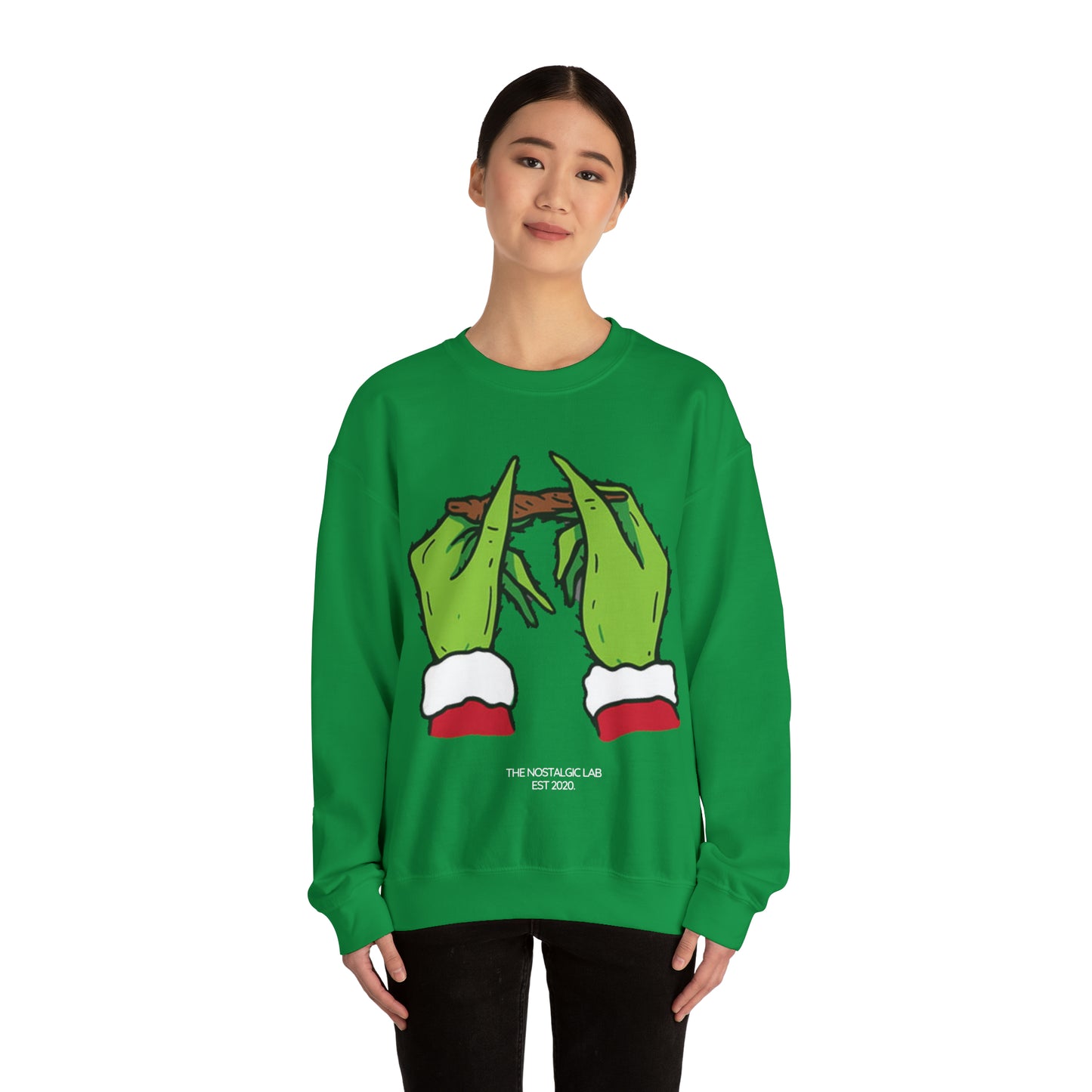 Grinch Roll Up Unisex Crewneck Sweatshirt
