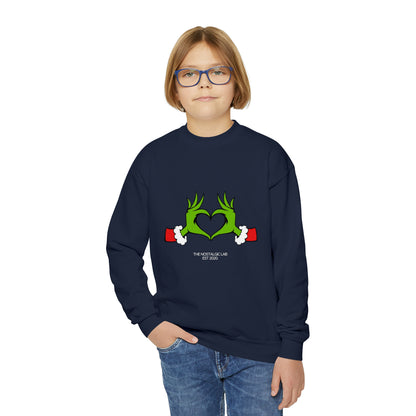 Grinch Heart Youth Crewneck Sweatshirt