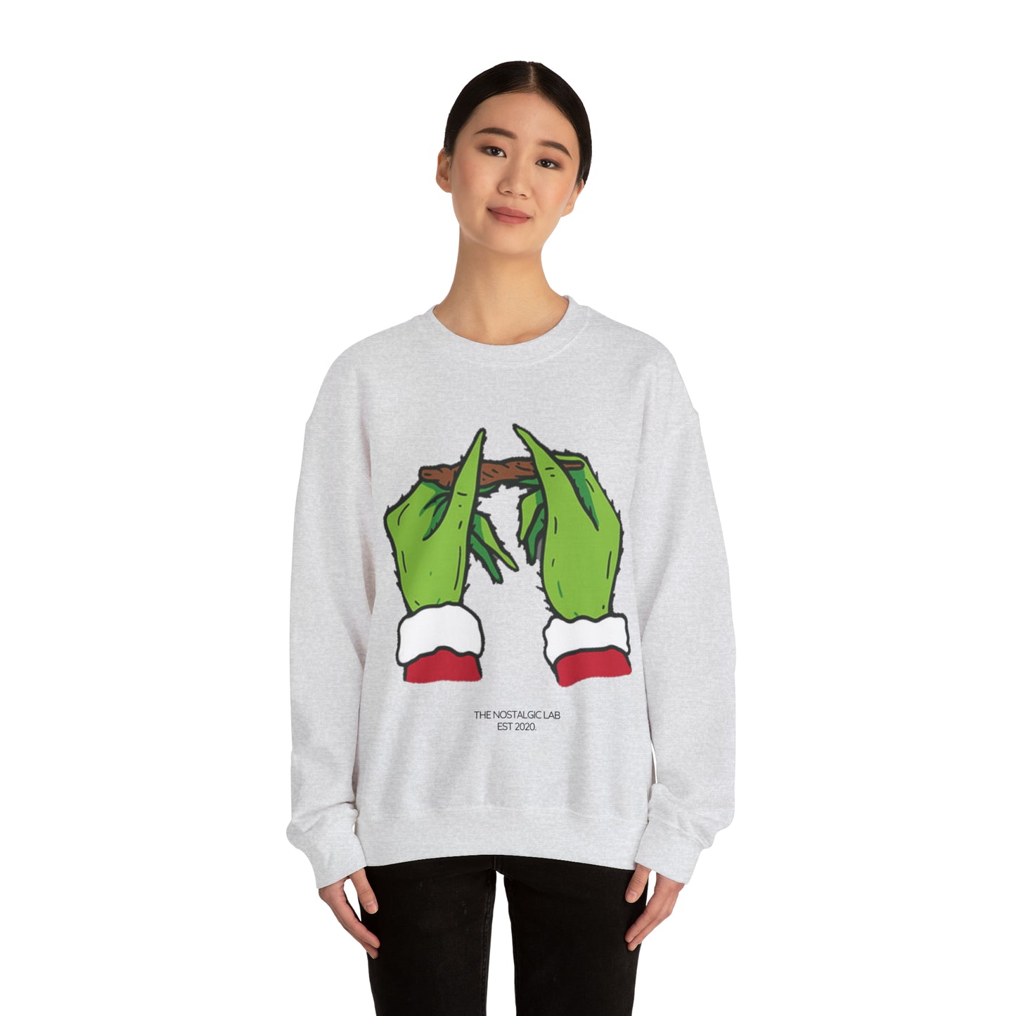 Grinch Roll Up Unisex Crewneck Sweatshirt