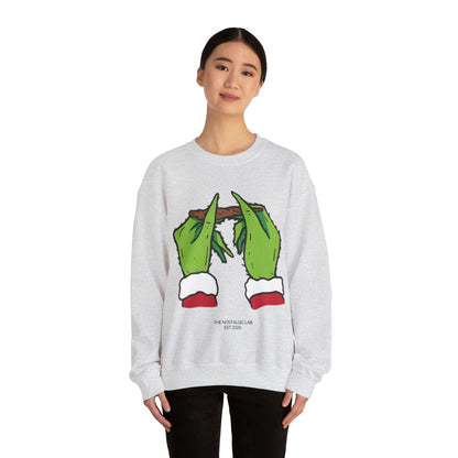 Grinch Roll Up Unisex Crewneck Sweatshirt
