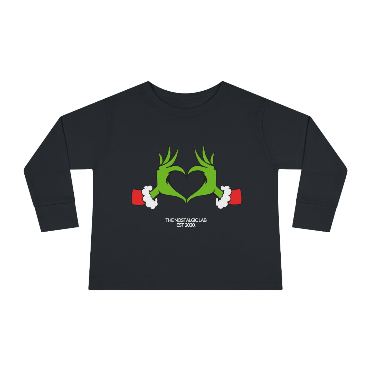 Grinch Heart Toddler Long Sleeve Tee