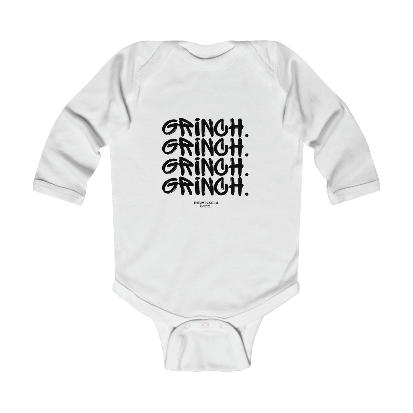 Grinch Heart Infant Long Sleeve Bodysuit