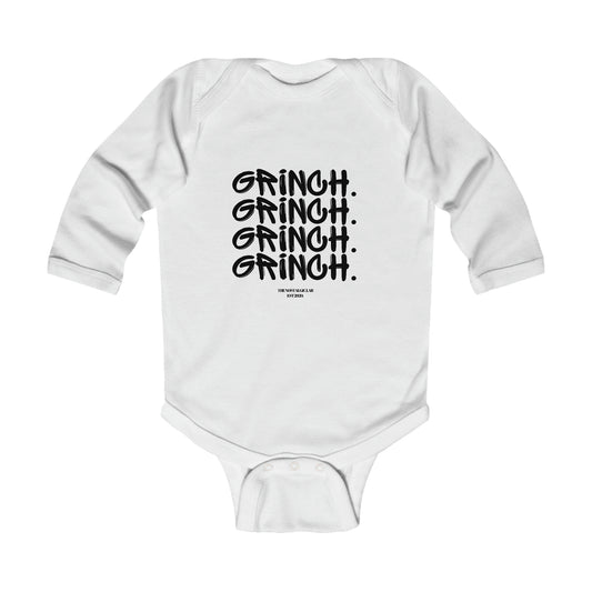 Grinch Heart Infant Long Sleeve Bodysuit