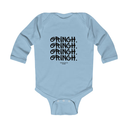 Grinch Heart Infant Long Sleeve Bodysuit