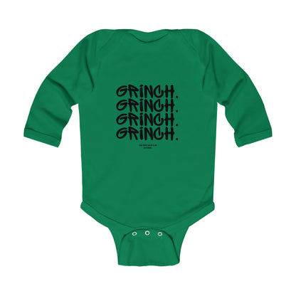 Grinch Heart Infant Long Sleeve Bodysuit
