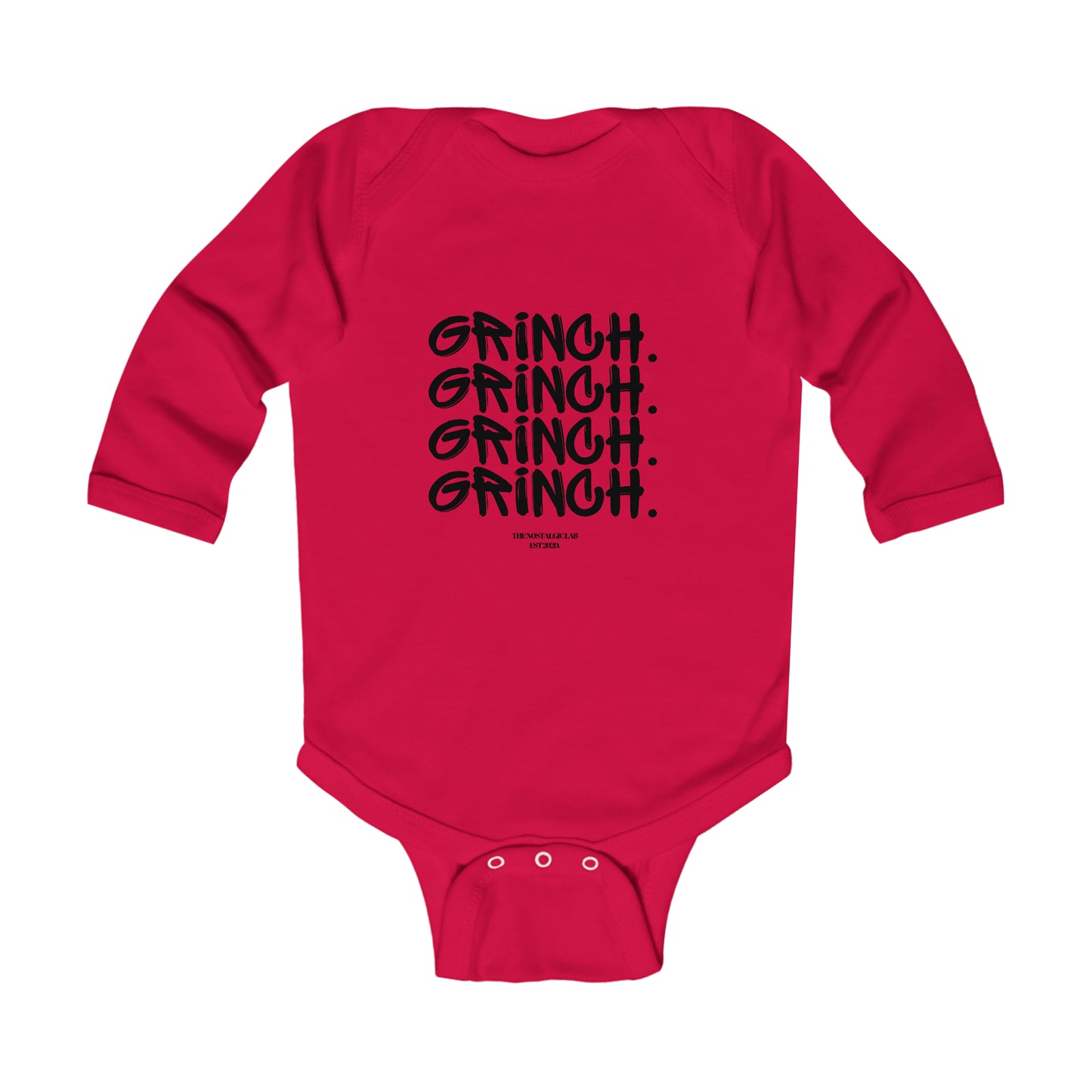 Grinch Heart Infant Long Sleeve Bodysuit