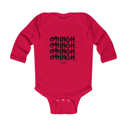 Grinch Heart Infant Long Sleeve Bodysuit