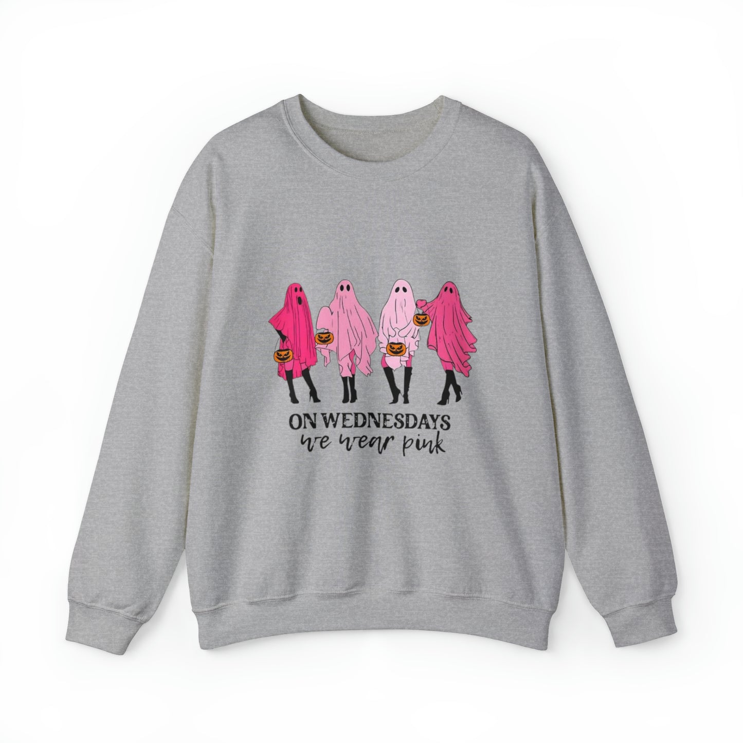 Unisex On Wednesdays We Wear Pink Crewneck Sweatshirt