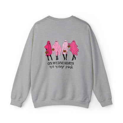 Unisex On Wednesdays We Wear Pink Crewneck Sweatshirt