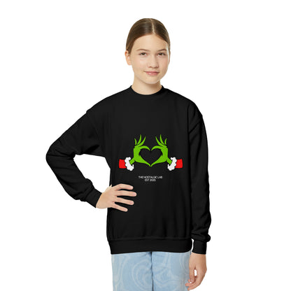 Grinch Heart Youth Crewneck Sweatshirt