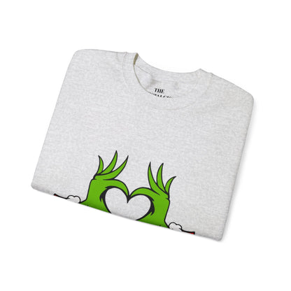 Grinch Heart Unisex Crewneck Sweatshirt