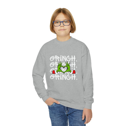 Grinch Heart Youth Crewneck Sweatshirt