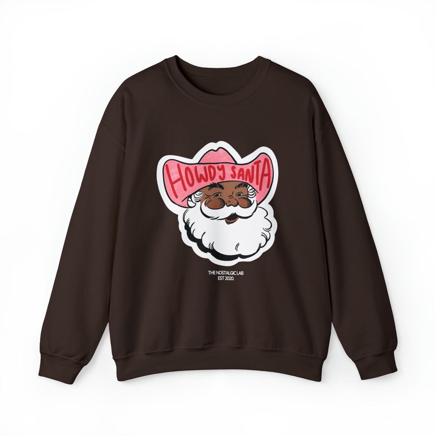 Howdy Santa Dark Chocolate Unisex Crewneck Sweatshirt