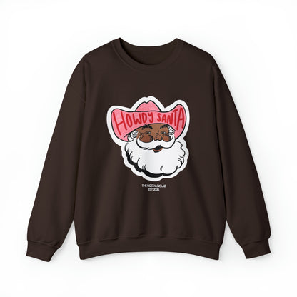 Howdy Santa Dark Chocolate Unisex Crewneck Sweatshirt