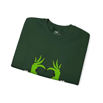 Grinch Heart Unisex Crewneck Sweatshirt