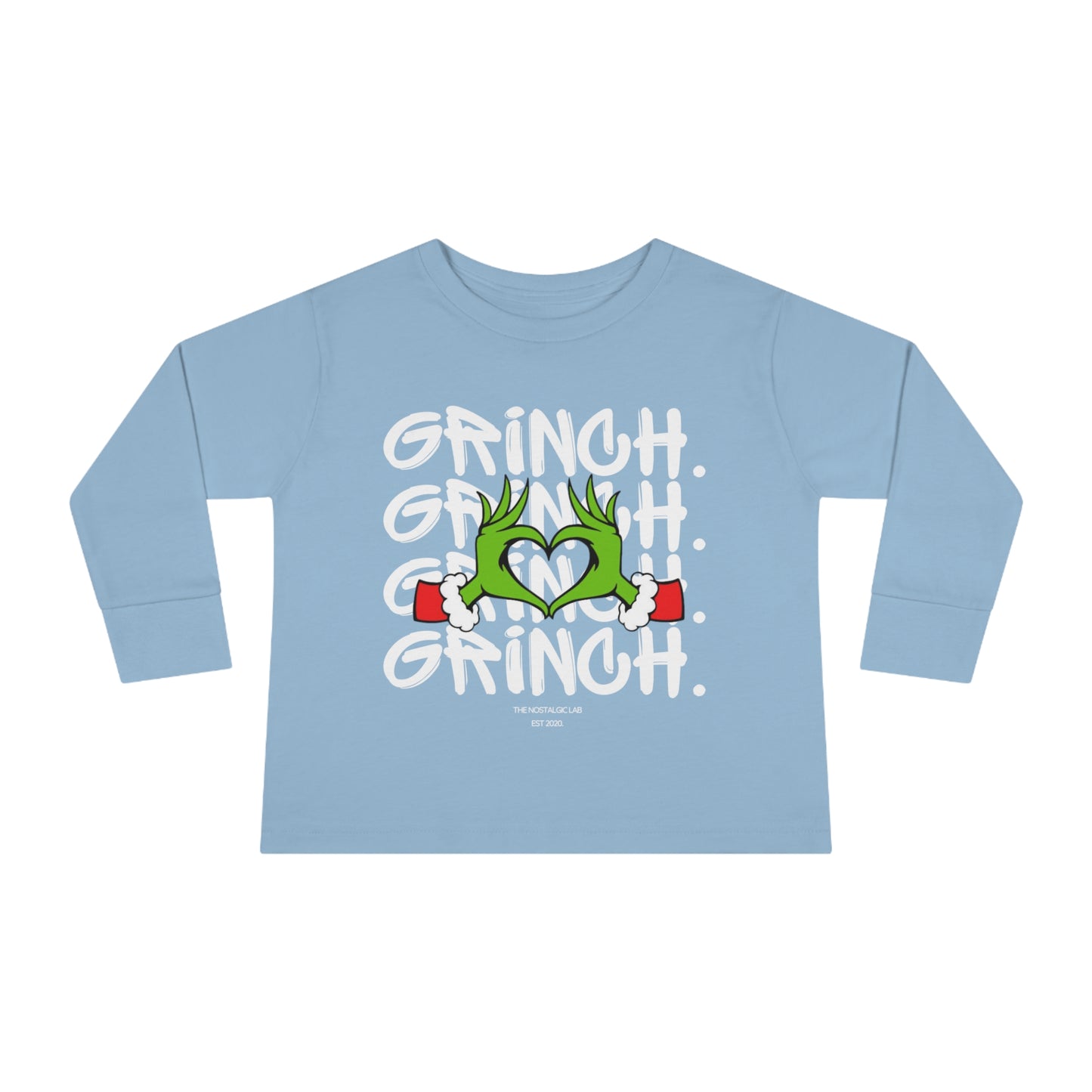 Grinch Heart Toddler Long Sleeve Tee