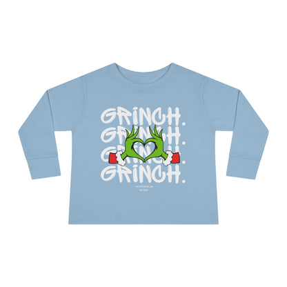 Grinch Heart Toddler Long Sleeve Tee