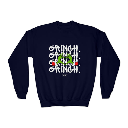 Grinch Heart Youth Crewneck Sweatshirt