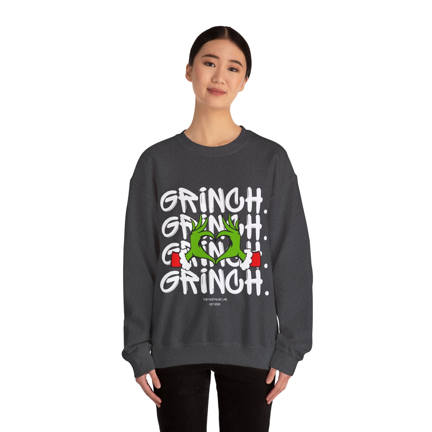 Grinch Heart Unisex Crewneck Sweatshirt
