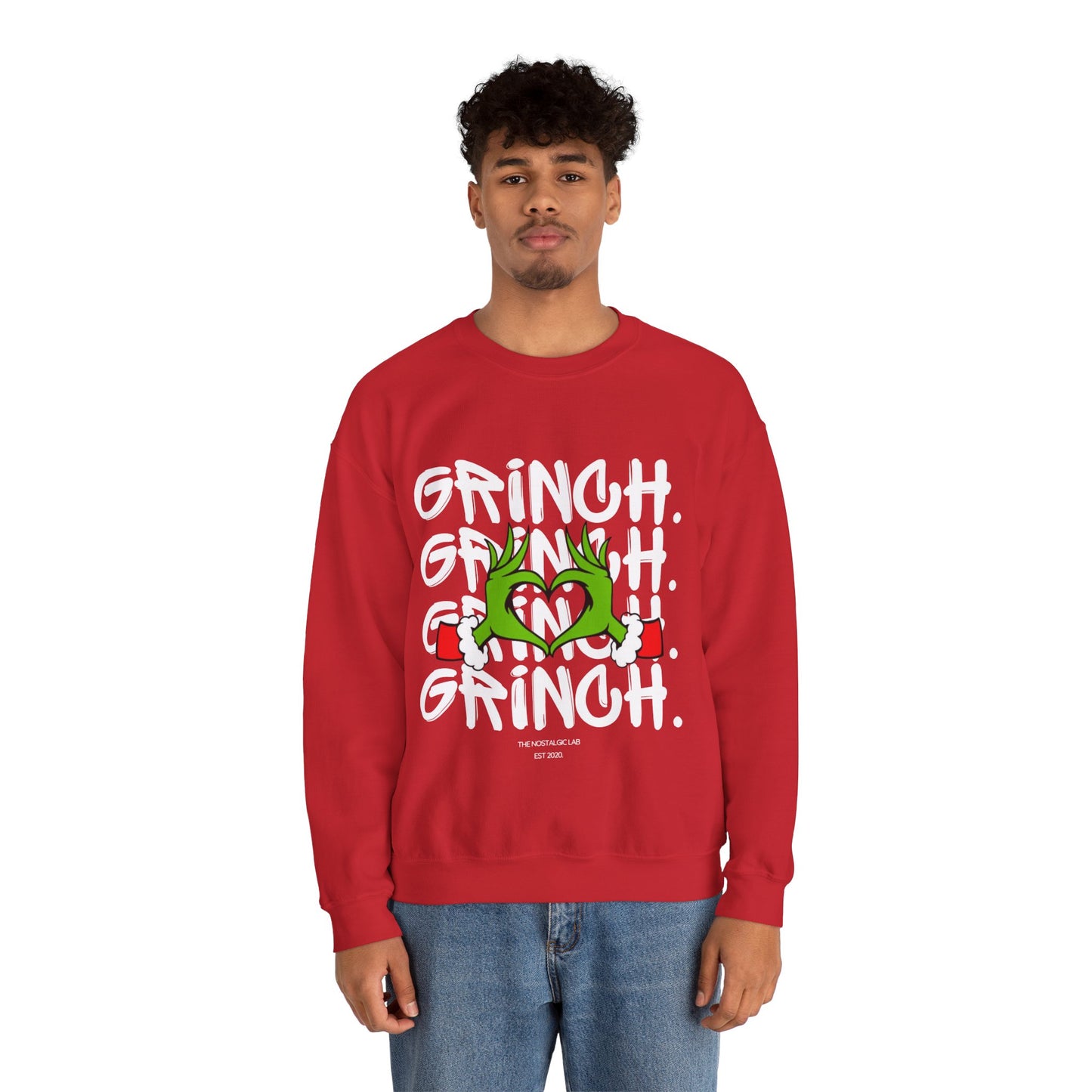 Grinch Heart Unisex Crewneck Sweatshirt