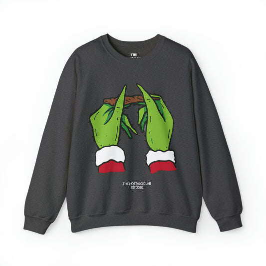 Grinch Roll Up Unisex Crewneck Sweatshirt
